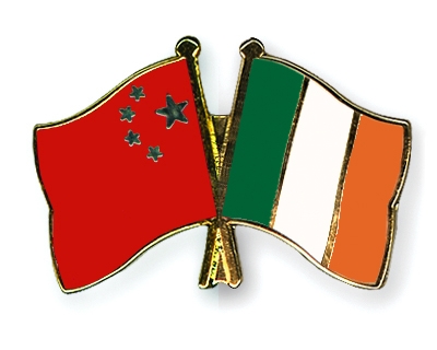 Fahnen Pins China Irland