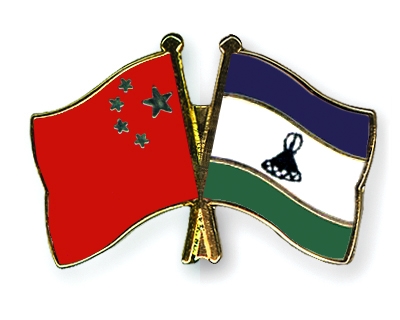 Fahnen Pins China Lesotho