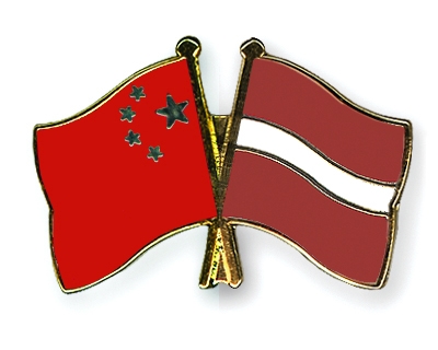 Fahnen Pins China Lettland