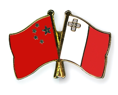 Fahnen Pins China Malta