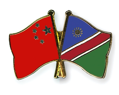 Fahnen Pins China Namibia