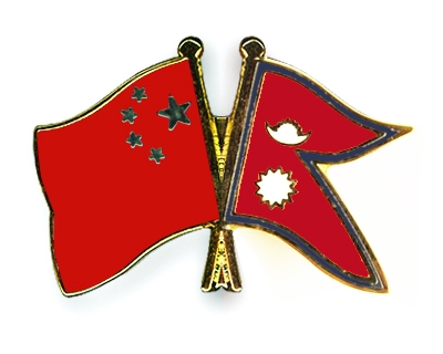 Fahnen Pins China Nepal