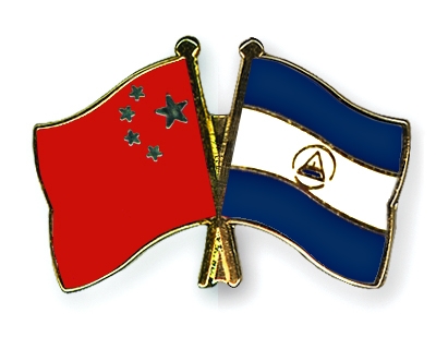 Fahnen Pins China Nicaragua
