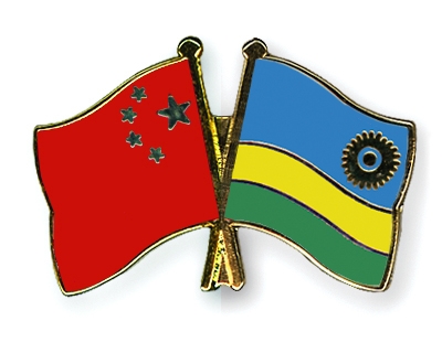 Fahnen Pins China Ruanda