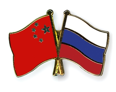 Fahnen Pins China Russland