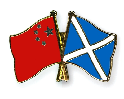 Fahnen Pins China Schottland
