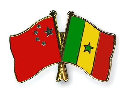 Fahnen Pins China Senegal
