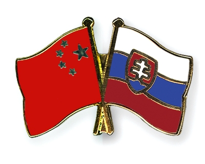 Fahnen Pins China Slowakei