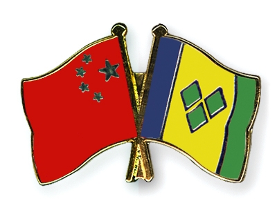 Fahnen Pins China St-Vincent-und-die-Grenadinen