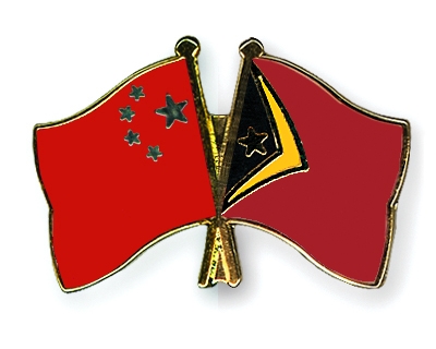 Fahnen Pins China Timor-Leste