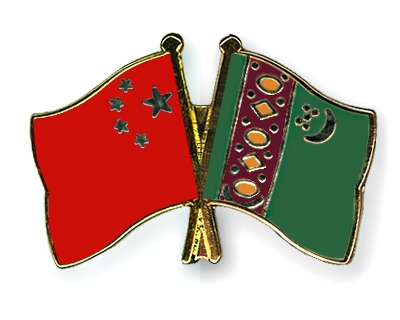 Fahnen Pins China Turkmenistan