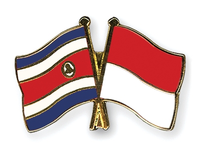 Fahnen Pins Costa-Rica Indonesien