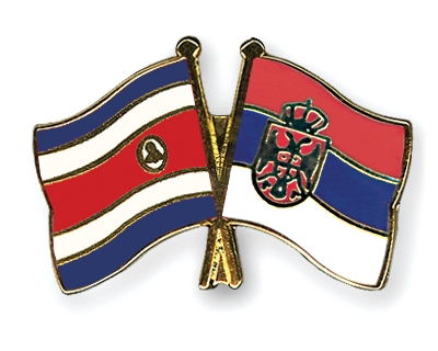 Fahnen Pins Costa-Rica Serbien
