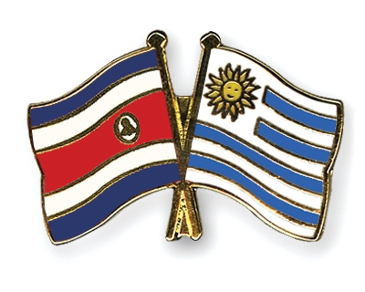 Fahnen Pins Costa-Rica Uruguay