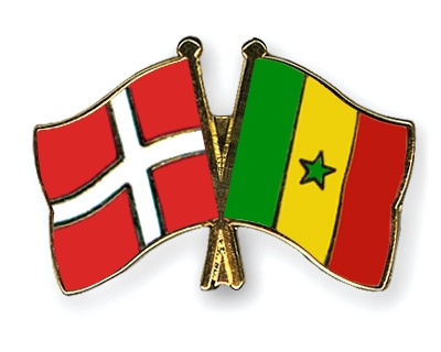 Fahnen Pins Dnemark Senegal