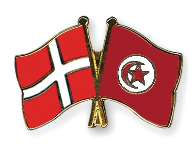 Fahnen Pins Dnemark Tunesien