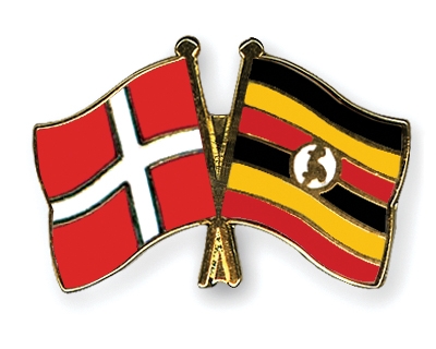 Fahnen Pins Dnemark Uganda