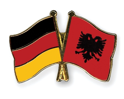 Fahnen Pins Deutschland Albanien