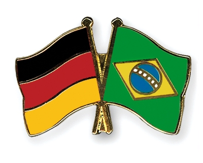 Fahnen Pins Deutschland Brasilien