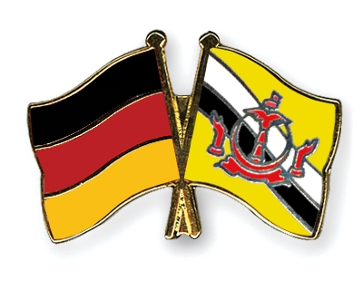 Fahnen Pins Deutschland Brunei-Darussalam