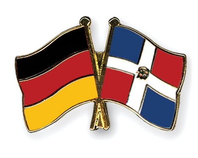Fahnen Pins Deutschland Dominikanische-Republik