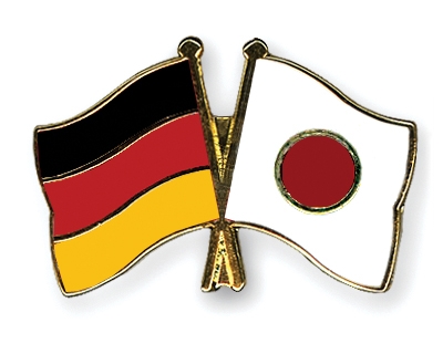 Fahnen Pins Deutschland Japan