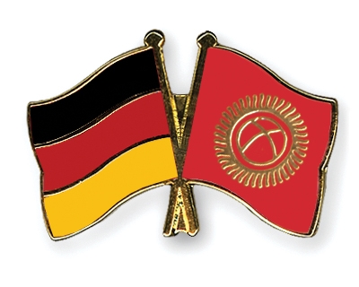 Fahnen Pins Deutschland Kirgisistan