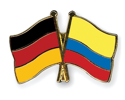 Fahnen Pins Deutschland Kolumbien