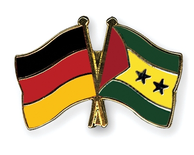 Fahnen Pins Deutschland Sao-Tome-und-Principe