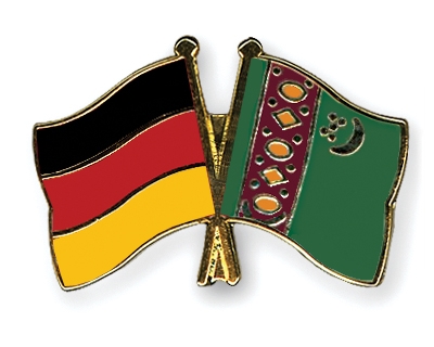 Fahnen Pins Deutschland Turkmenistan