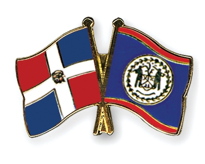 Fahnen Pins Dominikanische-Republik Belize