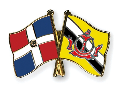 Fahnen Pins Dominikanische-Republik Brunei-Darussalam