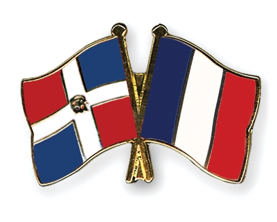 Fahnen Pins Dominikanische-Republik Frankreich