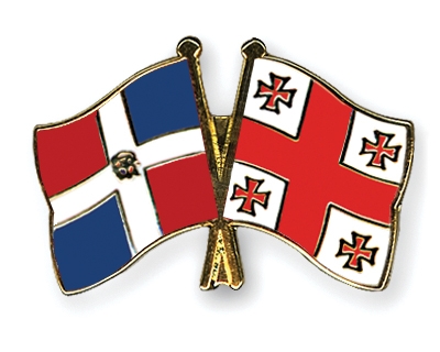 Fahnen Pins Dominikanische-Republik Georgien