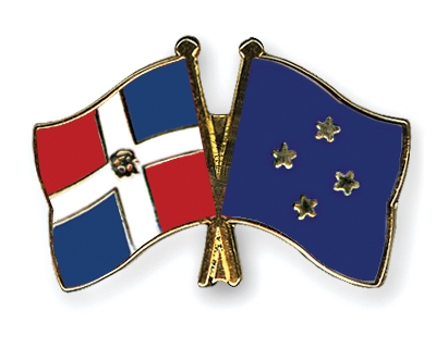Fahnen Pins Dominikanische-Republik Mikronesien