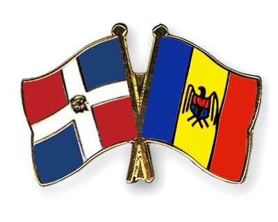 Fahnen Pins Dominikanische-Republik Moldau
