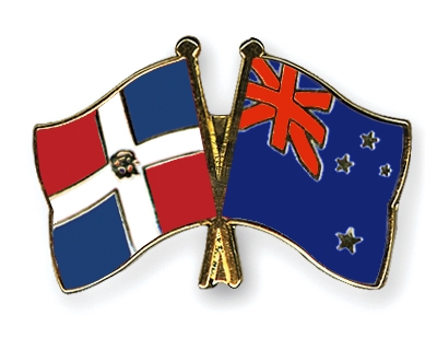 Fahnen Pins Dominikanische-Republik Neuseeland