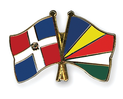 Fahnen Pins Dominikanische-Republik Seychellen