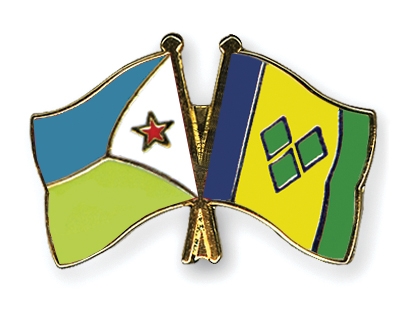 Fahnen Pins Dschibuti St-Vincent-und-die-Grenadinen