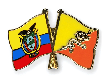 Fahnen Pins Ecuador Bhutan