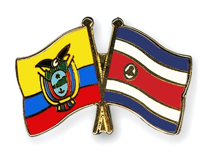 Fahnen Pins Ecuador Costa-Rica