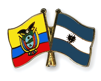 Fahnen Pins Ecuador El-Salvador