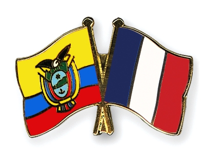 Fahnen Pins Ecuador Frankreich