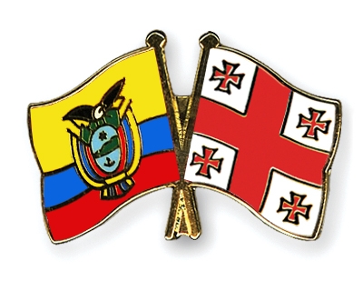 Fahnen Pins Ecuador Georgien