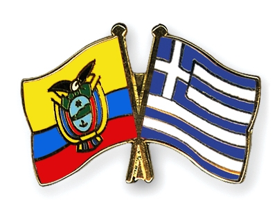 Fahnen Pins Ecuador Griechenland