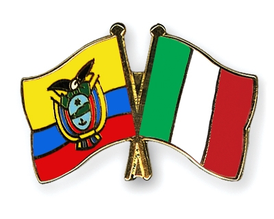 Fahnen Pins Ecuador Italien