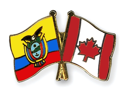 Fahnen Pins Ecuador Kanada