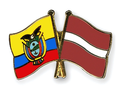 Fahnen Pins Ecuador Lettland