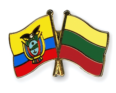 Fahnen Pins Ecuador Litauen