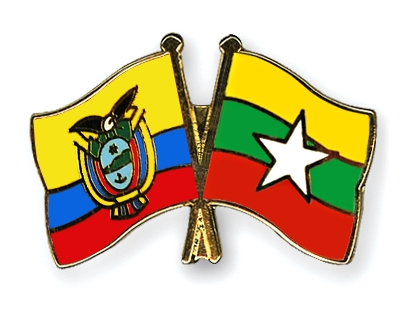 Fahnen Pins Ecuador Myanmar